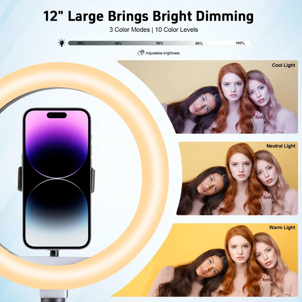 12-Inch 3-Color Ring Light